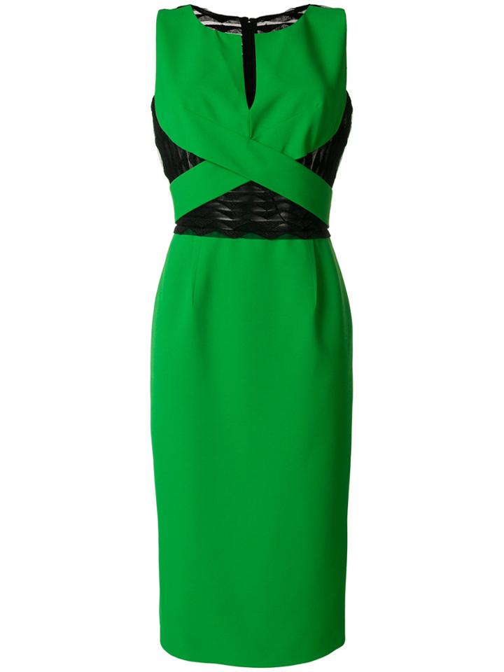 Capucci V-neck Fitted Dress - Green