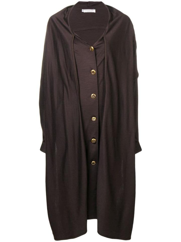 Christian Dior Pre-owned 1980's Midi Coat - Brown