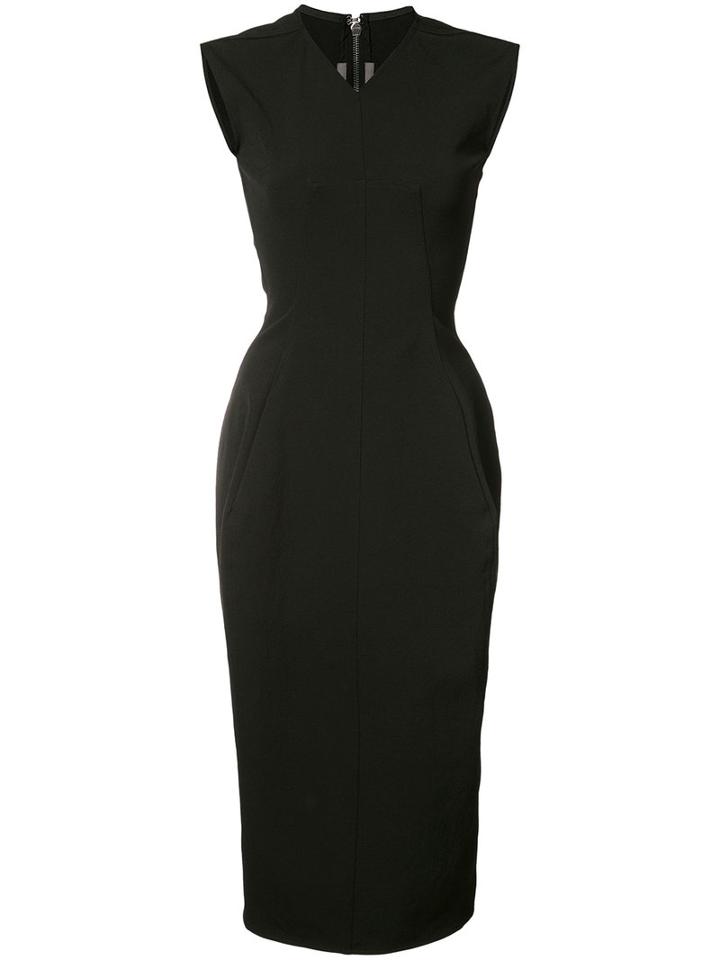 Rick Owens - Fitted Pencil Dress - Women - Cotton/spandex/elastane/viscose - 40, Women's, Black, Cotton/spandex/elastane/viscose