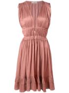 Ulla Johnson Giselle V-neck Dress - Pink & Purple
