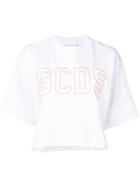 Gcds Cropped Logo T-shirt - White