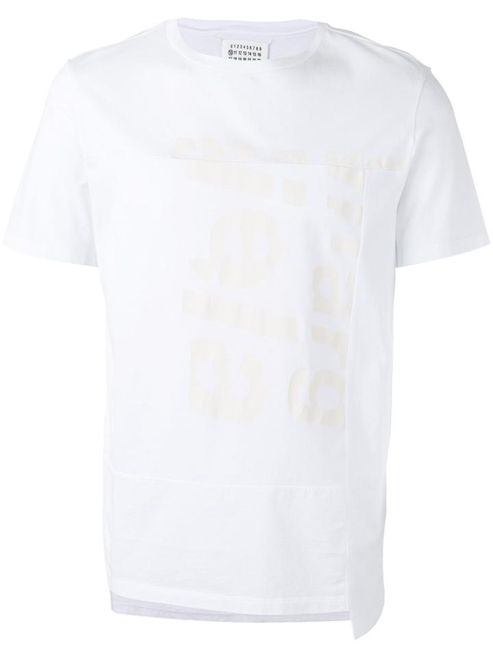 Maison Margiela Printed Asymmetric T-shirt - White