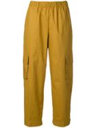Semicouture Cropped Cargo Trousers - Yellow