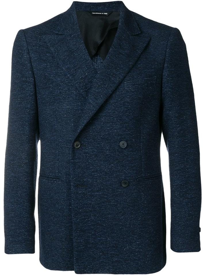 Tonello Lamé Double-breasted Blazer - Blue