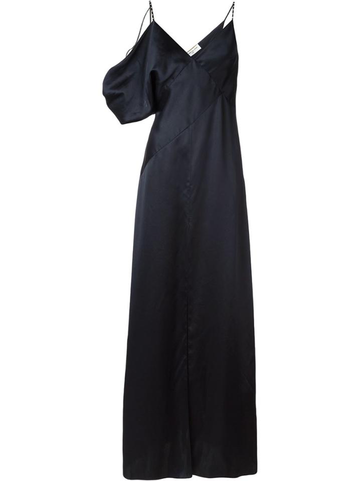 Saint Laurent Asymmetric Camisole Gown - Black