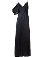 Saint Laurent Asymmetric Camisole Gown - Black