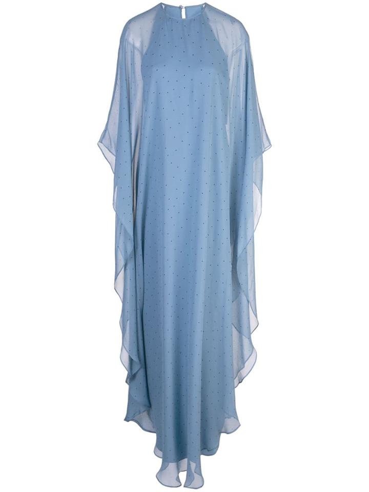 Michelle Mason Flutter Gown - Blue