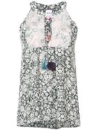 Misa Los Angeles Floral Print Halterneck Top - Multicolour