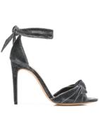 Alexandre Birman Glitter Bow Sandals - Metallic