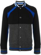 Givenchy Striped Band Varsity Jacket, Men's, Size: Small, Black, Cotton/polyester/wool