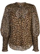 Veronica Beard Jaz Blouse - Brown