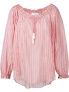 Zimmermann Striped Blouse, Women's, Size: 1, Red, Cotton