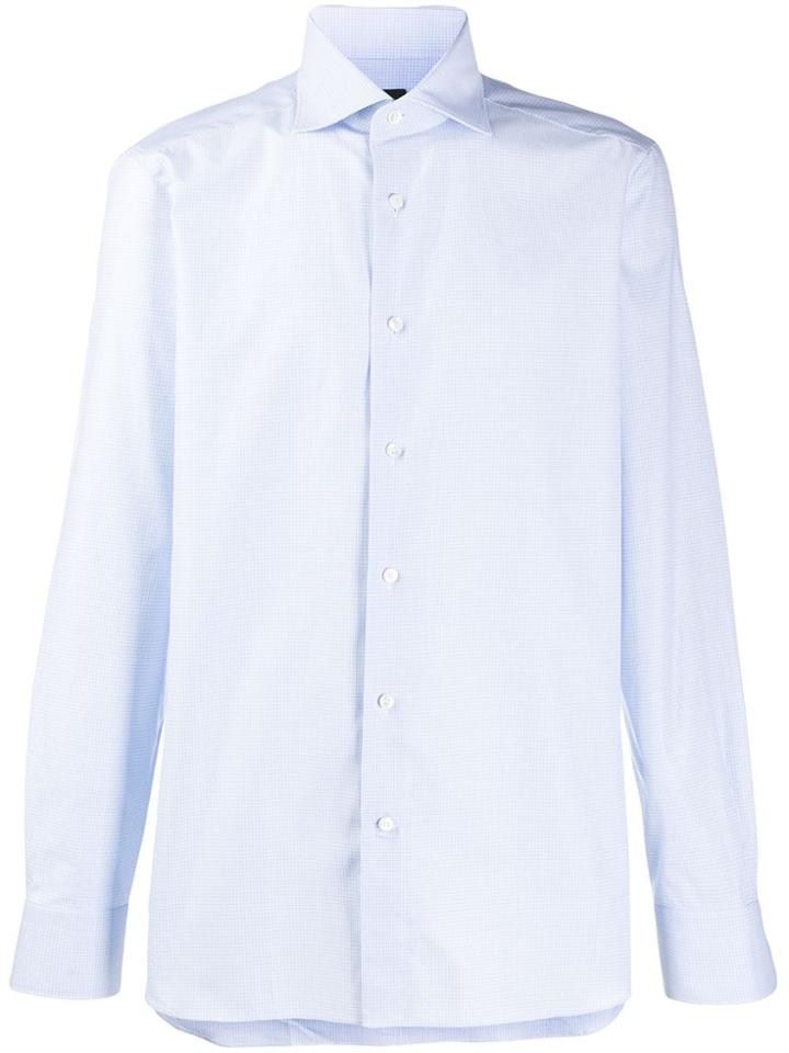 Ermenegildo Zegna Geometric Print Button-up Shirt - Blue