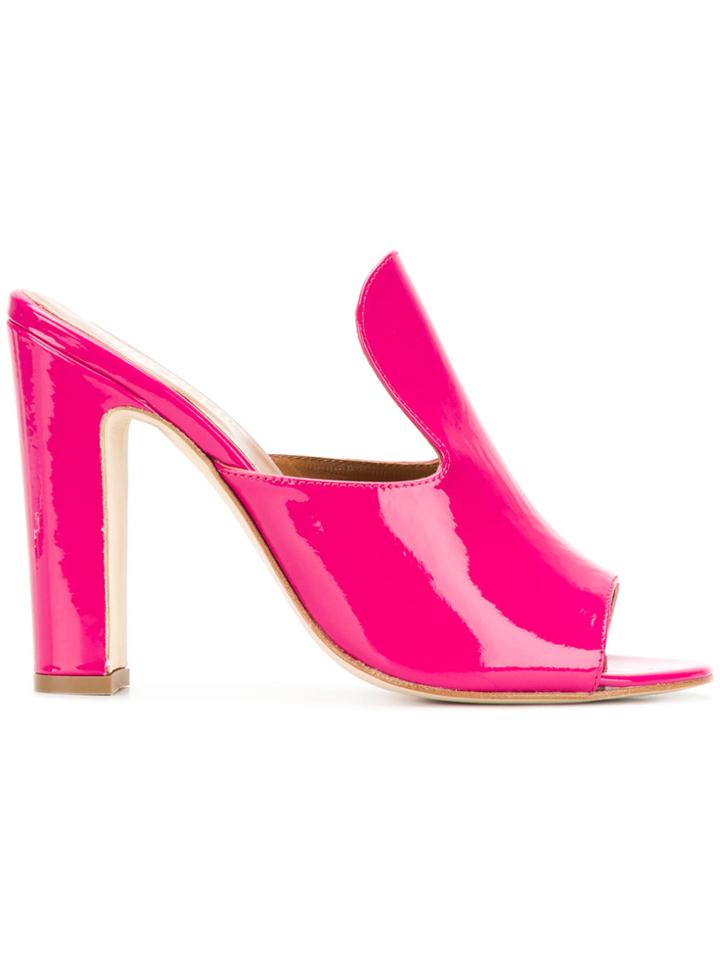 Paris Texas Open Toe Loafers - Pink & Purple