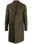 Harris Wharf London Single-breasted Midi Coat - Green