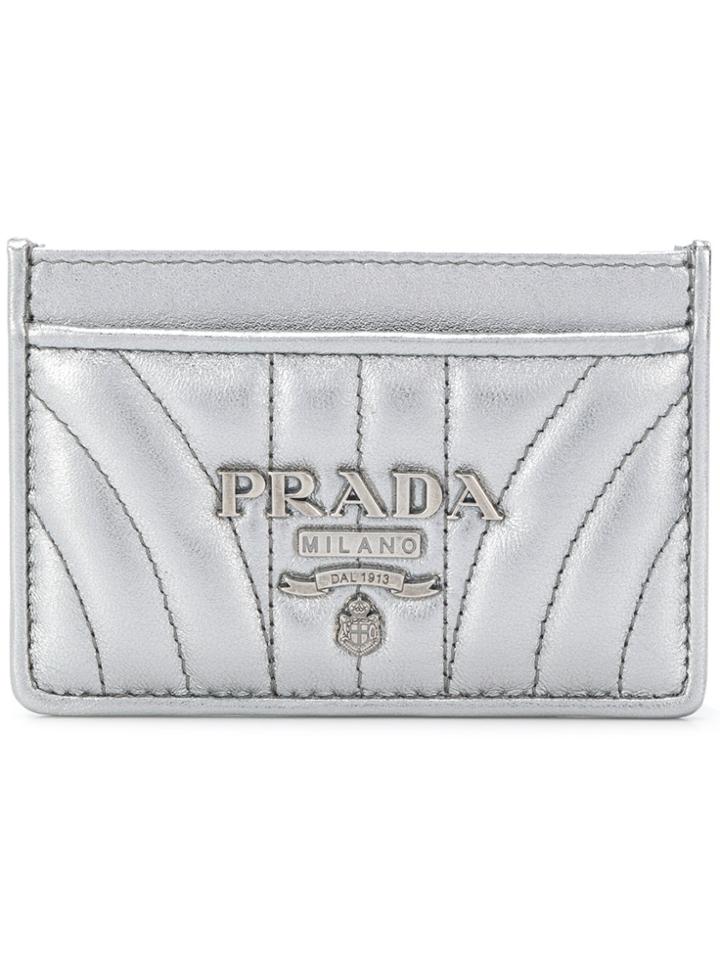 Prada Metallic Logo Cardholder