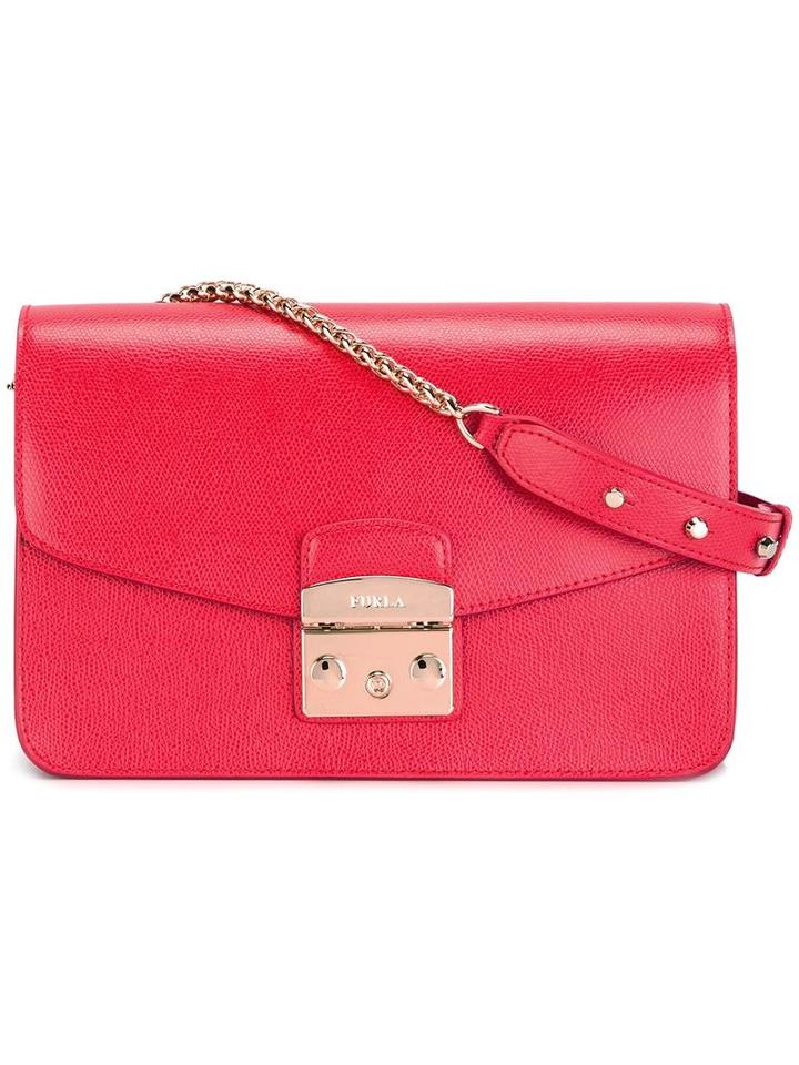 Furla Small Metropolis Shoulder Bag, Women's, Pink/purple, Leather