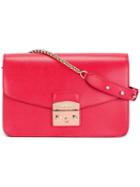Furla Small Metropolis Shoulder Bag, Women's, Pink/purple, Leather