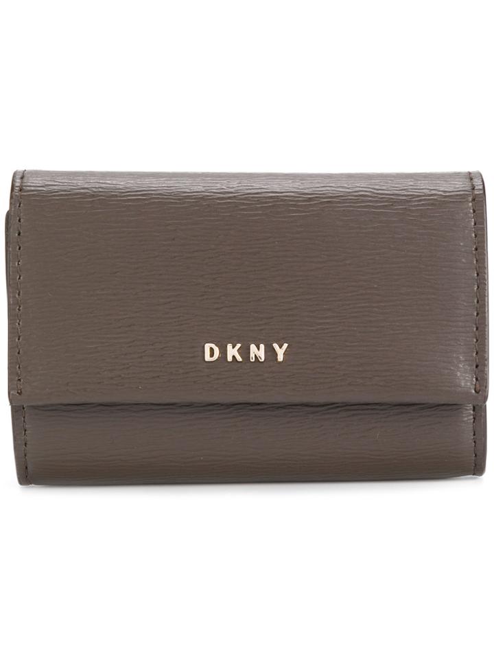 Dkny Foldover Logo Purse - Brown