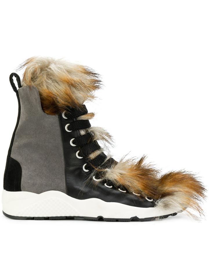 No Ka' Oi Trimmed Hi-tops - Black
