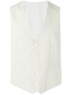 Lardini - Buttoned Waistcoat - Men - Cotton - 50, White, Cotton