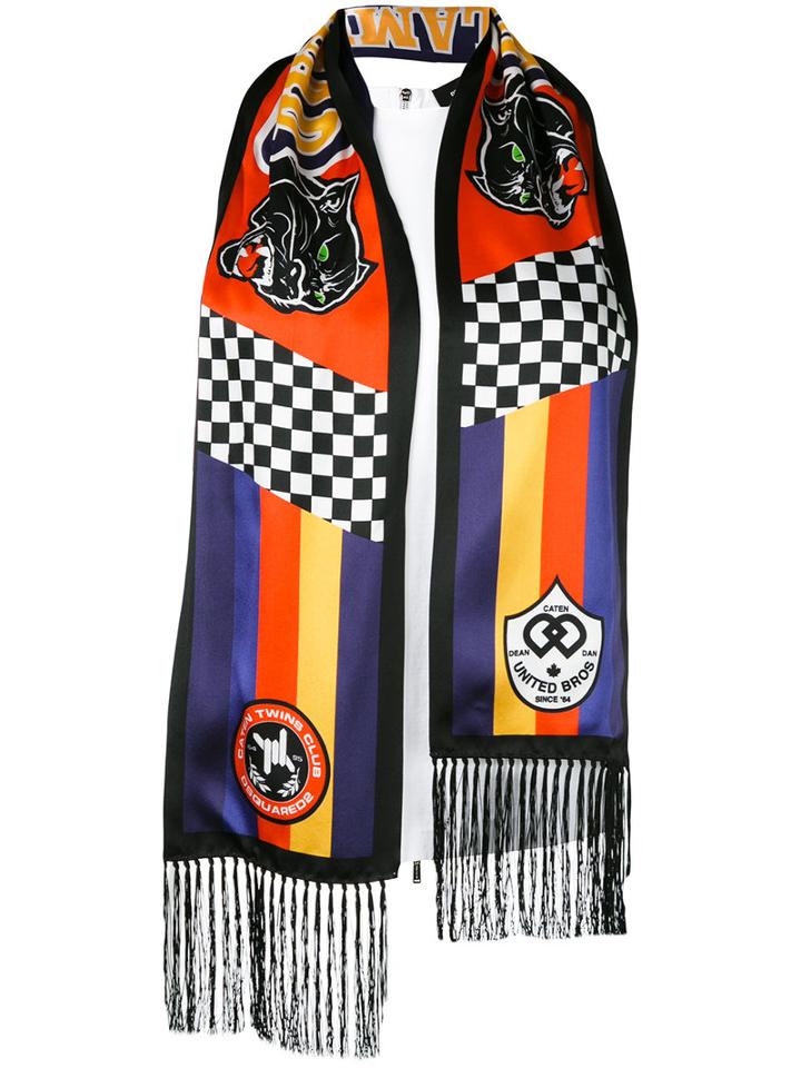 Scarf Detail Top - Women - Cotton - Xs, White, Cotton, Dsquared2