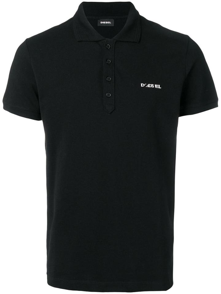 Diesel T-heal-broken Polo Shirt - Black