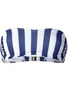 Dolce & Gabbana Striped Bandeau Bikini Top, Women's, Size: I, Blue, Polyamide/spandex/elastane