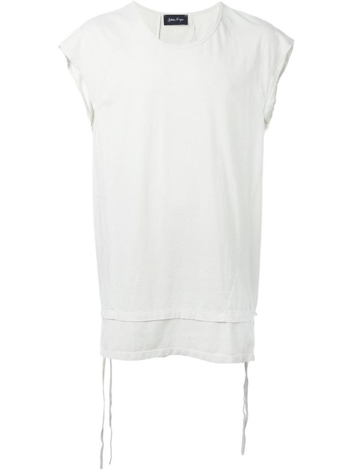 Andrea Ya Aqov Oversized Layered T-shirt, Men's, Size: S, White, Cotton