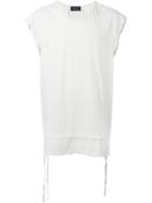 Andrea Ya Aqov Oversized Layered T-shirt, Men's, Size: S, White, Cotton