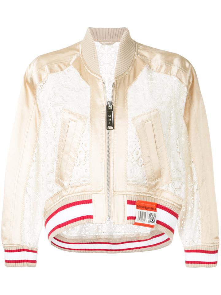 Maison Mihara Yasuhiro Lace Bomber Jacket - Multicolour