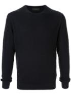 D'urban Crew Neck Ribbed Jumper - Blue