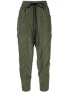 Song For The Mute Drawstring Fitted Trousers - Green