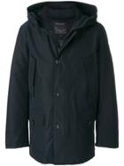 Woolrich Buttoned Hooded Coat - Blue