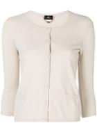 Elisabetta Franchi Short Button Cardigan - Nude & Neutrals