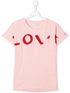 Tommy Hilfiger Junior Teen 'love' T-shirt - Pink