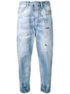 Dsquared2 Distressed High-waisted Jeans - Blue