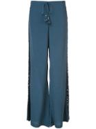 Figue Estela Side Sequin Stripe Strousers - Blue