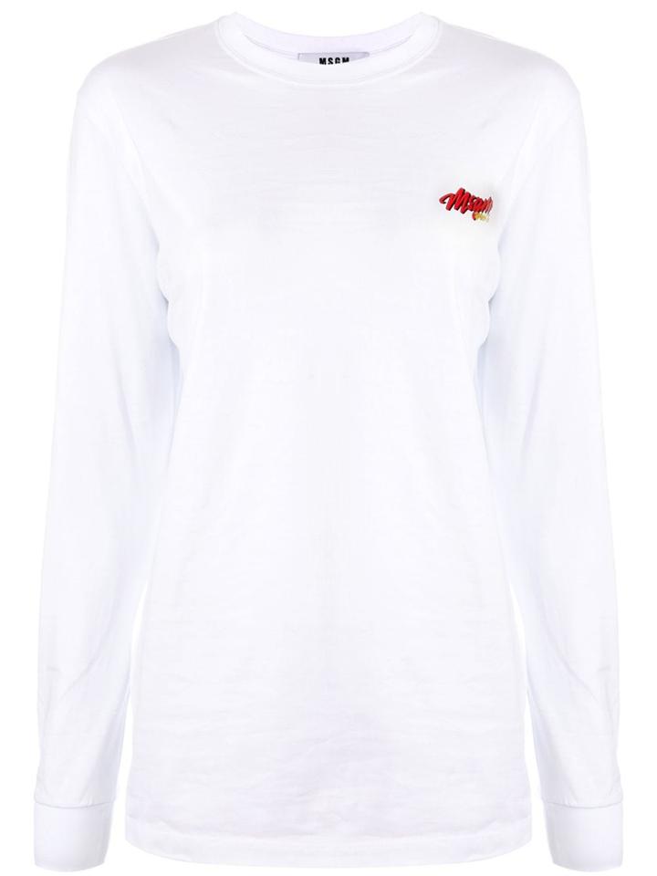 Msgm 2019 World Tour Long-sleeved T-shirt - White