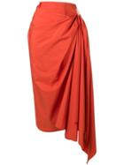 Marni Asymmetric Midi Skirt - Orange