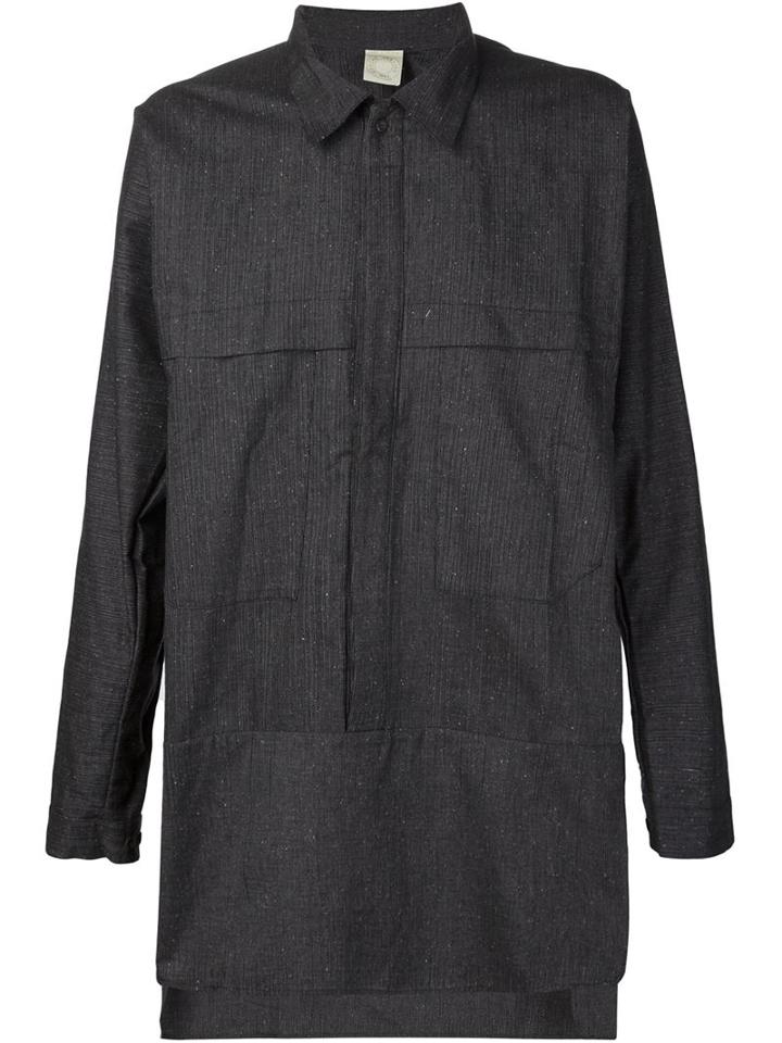 Jan Jan Van Essche 'morion' Striped Shirt, Men's, Size: Small, Black, Silk/cotton/viscose/wool