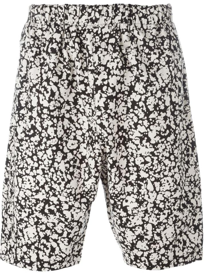 Christopher Kane Blotchy Print Shorts, Men's, Size: Large, Black, Cotton