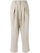 Olympiah Cropped Trousers - Neutrals