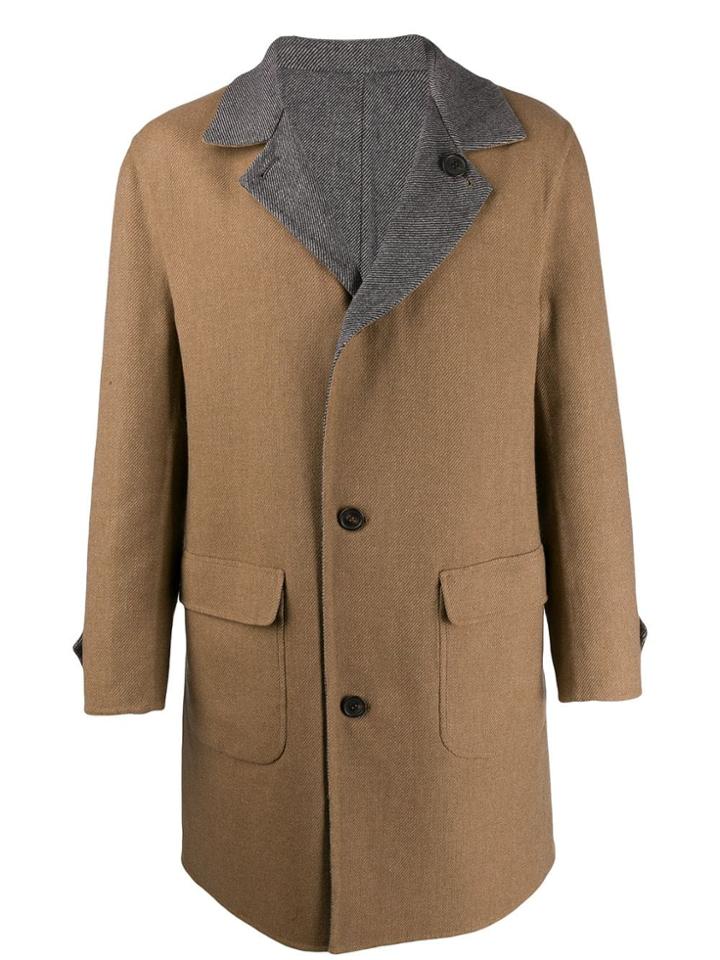 Brunello Cucinelli Single-breasted Coat - Brown