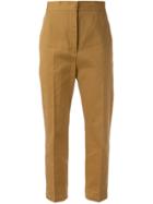 Jil Sander Attila Cropped Trousers - Brown