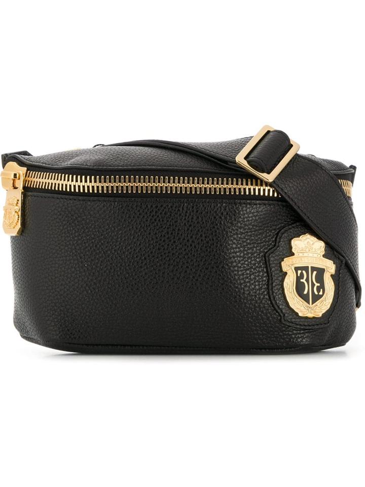 Billionaire Logo Plaque Belt Bag - Black