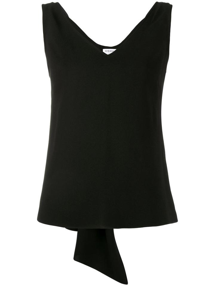 Osman Sleeveless Top, Women's, Size: 10, Black, Triacetate/polyester