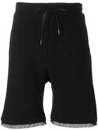 D.gnak Layered Shorts, Men's, Size: 34, Black, Cotton