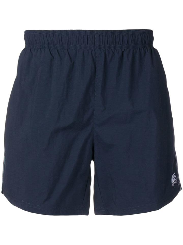 Boss Hugo Boss Logo Print Swim Shorts - Blue