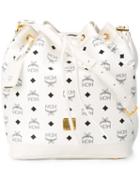 Mcm 'visetos Heritage' Logo Print Drawstring Bucket Cross Body Bag